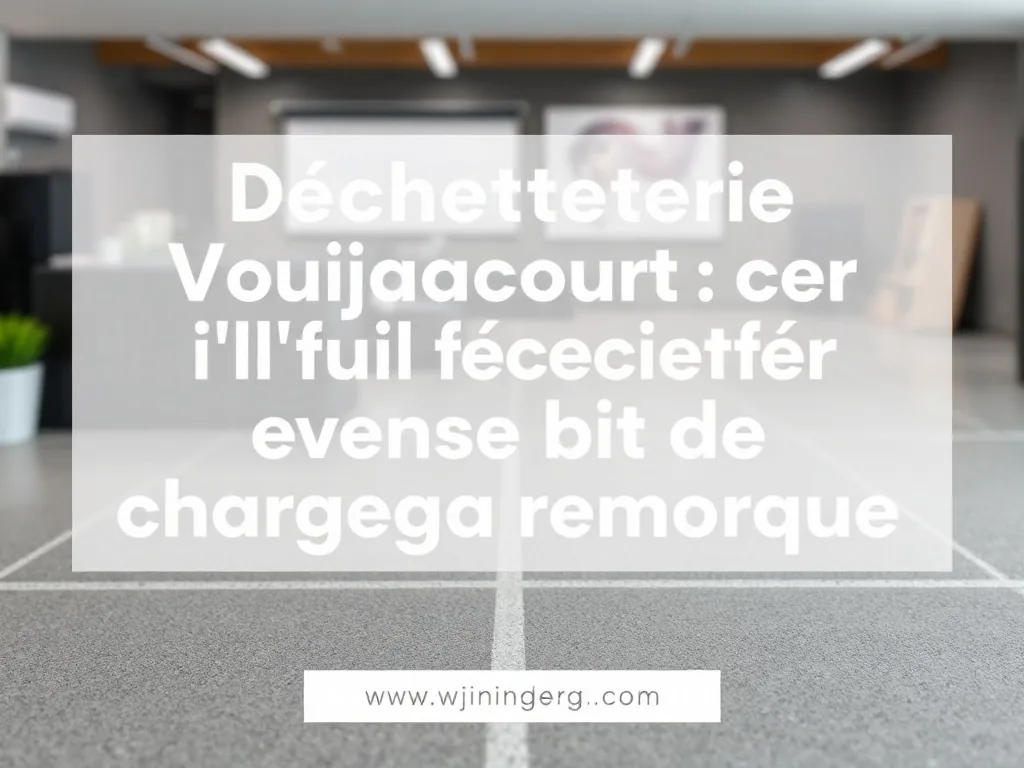 Déchetterie Voujeaucourt : ce qu’il faut vérifier avant de charger la remorque