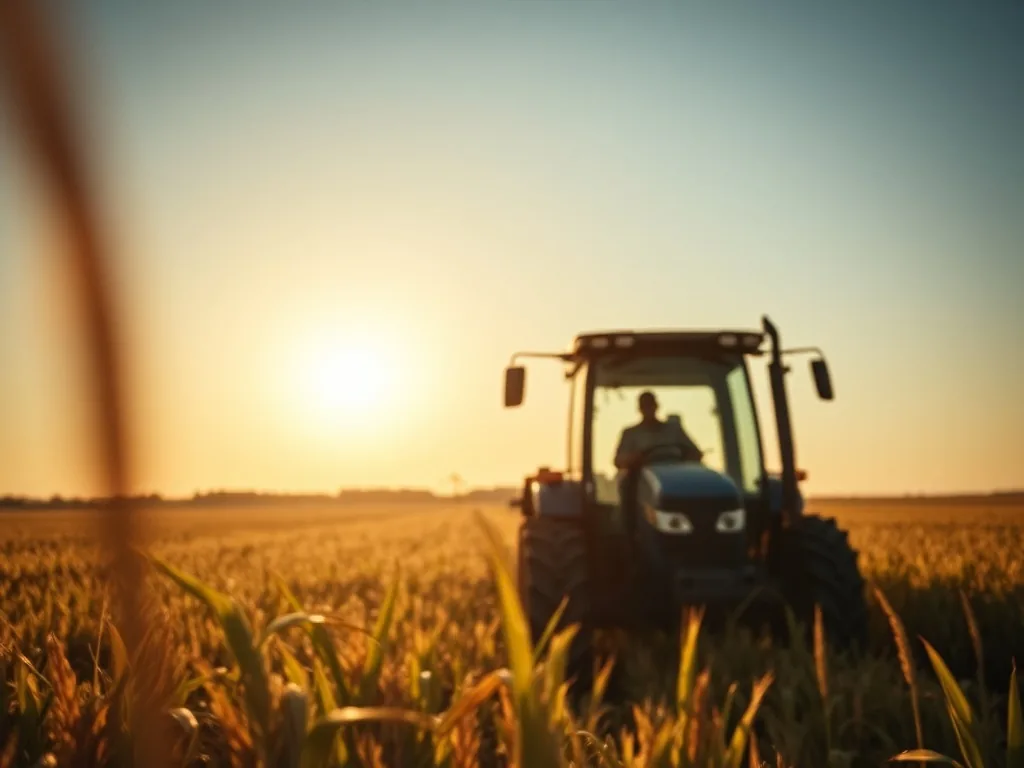 Un pulvérisateur à dos en action, projetant une fine brume de glyphosate sur des herbes indésirables le long d'une allée de ferme ensoleillée.